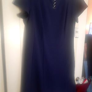 plus size navy blue dress'stretch 'tags attached